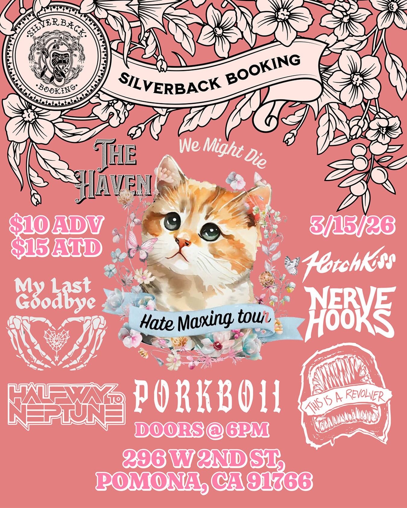 Show in Pomona, CA on Sunday, March 15th, 2026