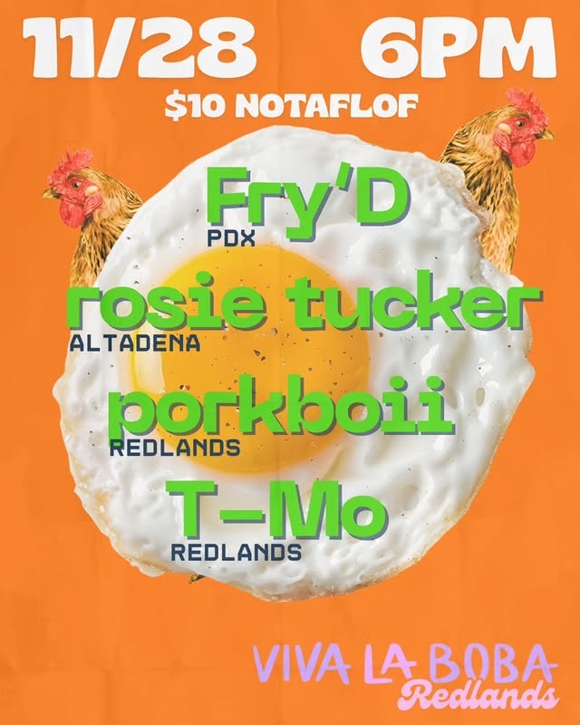 Show in Redlands, CA, November 28th, 2025